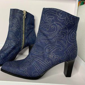 Rangoni Firenze Italian Vintage Cowboy Style Boots. Square Toe Cowgirl Size US 6